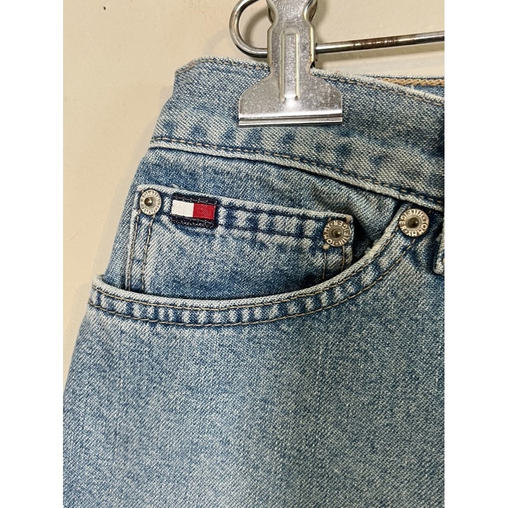 Retro Boyfriend Denim Jean Shorts 6 Light Wash Tommy Hilfiger Western Festival - Picture 5 of 10